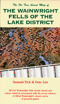 Aerial Map of Wainwright Fells of the Lake District
