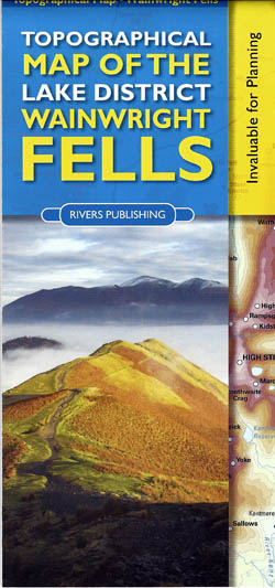 Topographical Map of the Lake District Wainwright Fells